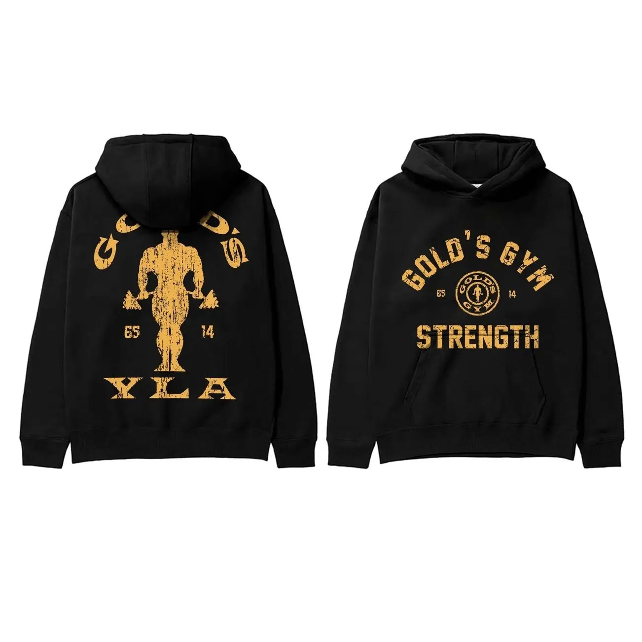Strength Gold's Gym Long Sleeves, Workout Wear, Men's Sport Outfit, Gym Men's Top, Muscle Training Shirt, Gym Apparel, Training Clothing 9RU
