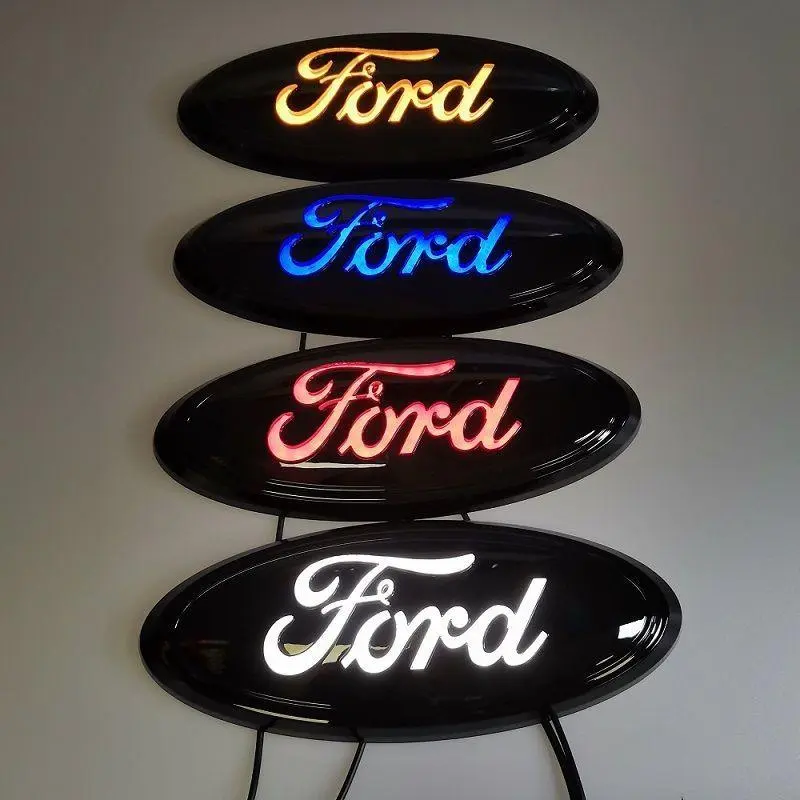 Suitable for Ford Explorer emblem, Ruijie grille emblem with lighting, new Transit F150 Raptor F250 front emblem with flowing light
