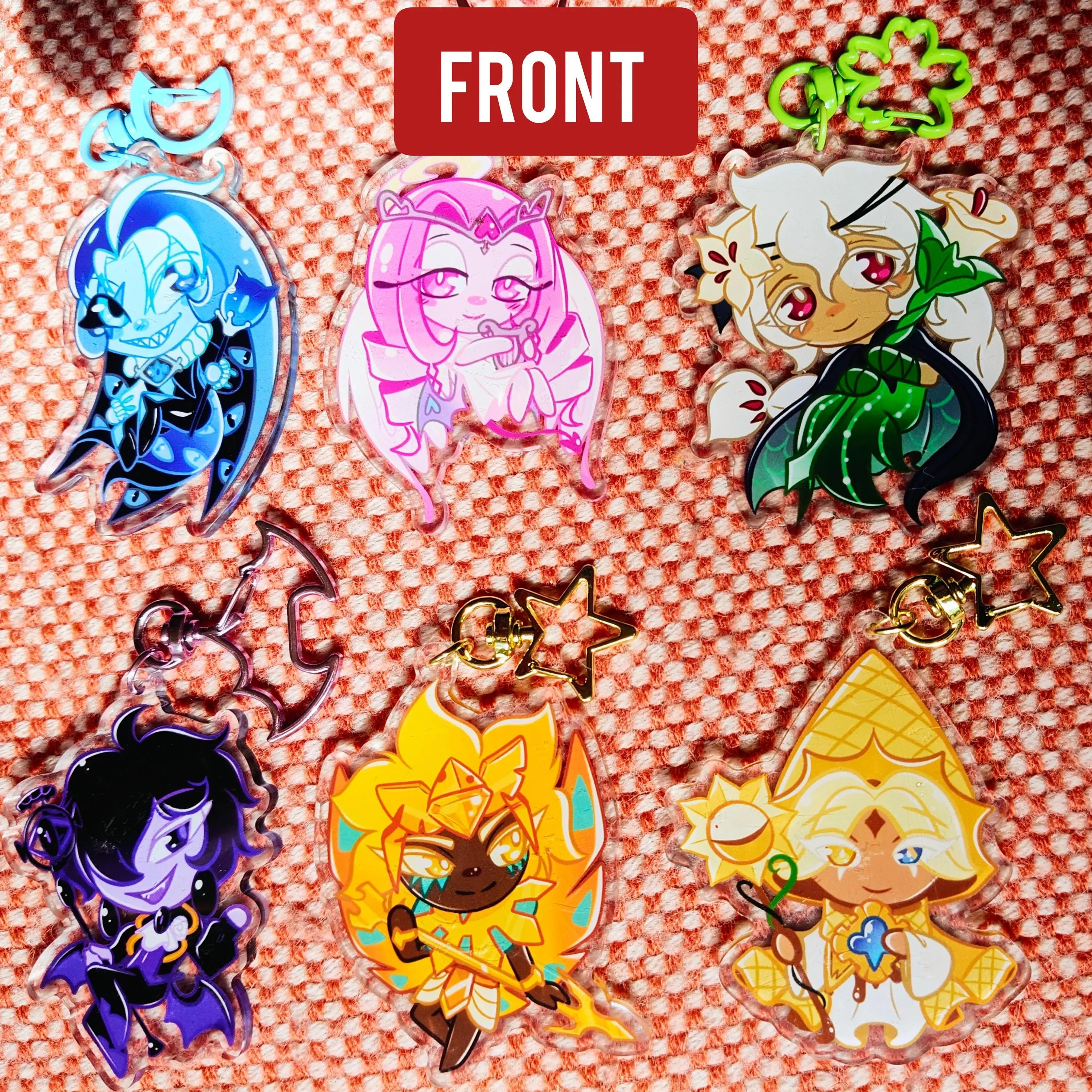 Cookie Run Double Sided Keychains - CRK Cookie Run Kingdom Acrylic Charms - Cute, Durable, And Perfect For Bags, Keys, Or Gifts. Great For Daily Use Or As Thoughtful Little Gifts For Your Friends And Yourself.