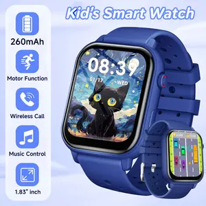 SIMSONLAB 1.83-Inch kid's Smartwatch with Wireless Calling, Message Notifications, Multi-Sport Modes, Music Control, Customizable Watch Face, Pedometer, 260mAh Battery Life, Voice Assistant, Weather, Calculator - Suitable for Kids, Perfect Kids Gift