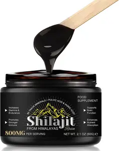 Himalayan Shilajit Resin 800 Mg, Shilajit Pure Himalayan Organic Pure Shilajit with Humic Acid Fulvic Acid & 85+ Trace Minerals Complex Supplement Gel for Energy & Immune Support Men & Women (60g)