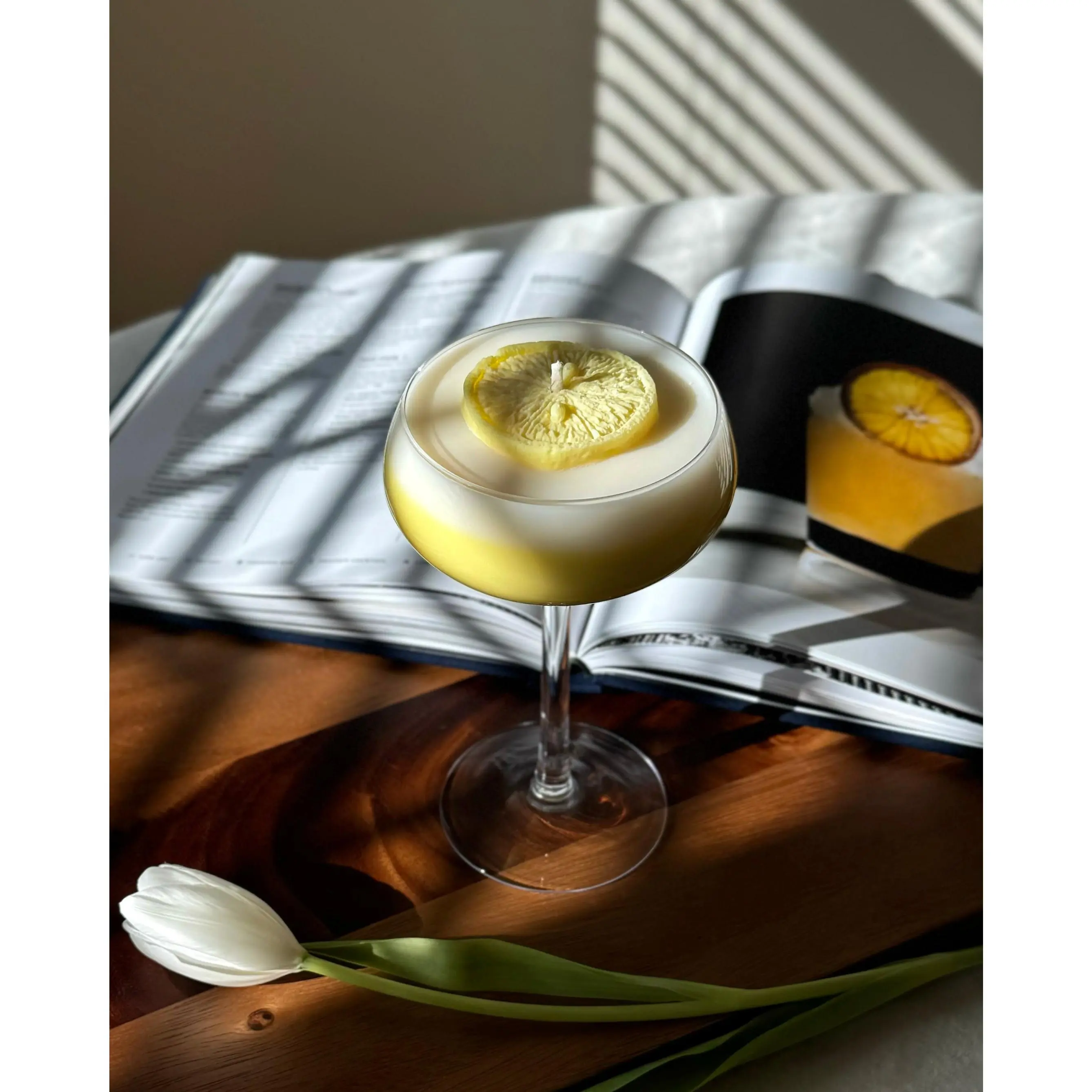Sugared Limoncello Martini Candle - Nontoxic Handmade Natural Soy Wax Candle - Luxurious Aromatic Experience - Elevate Your Self-Care Routine Lemon Vanilla handmade candle organic candle