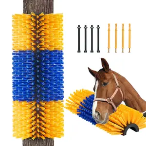 【Father's Day gift】Livestock Scratching Brush, Horse Brush with 2 Screws, 17.1 x 7.5 in Cow Scratcher, for Back Itch Relief & Keep Cleaning, Grooming & Scratching Post Brush for Horse, Pig, Cattle Supplies