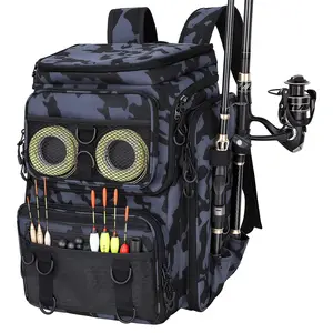 Hap Tim 42L Fishing Tackle Backpack – Large Capacity Fishing Gear Bag with Dual Rod Holders, Multi-Pocket Storage & Removable Board #TikTokShopHolidayHaul