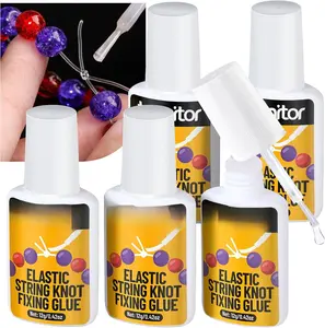 60g  Glue for Elastic String, 5 Pack Bracelet Glue for Elastic String,  Making Supplies Professional Elastic String Kont Fixing Drip for Clear String