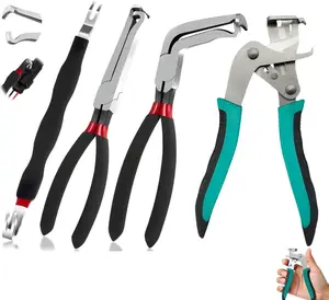 4PCS Car Clip Pliers & Disassembly Tool Set – Automotive Snap Ring & Electrical Disconnect Pliers