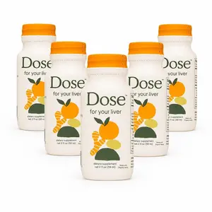 DOSE Daily Liver Support Detox Shots 5 Pack, 2 fl oz Each – Milk Thistle, Turmeric & Herbal Cleanse Drink – Supports Healthy Liver Function, Digestion & Immune Support, Natural Energy Boost, Organic Supplement, USA Made Bundle