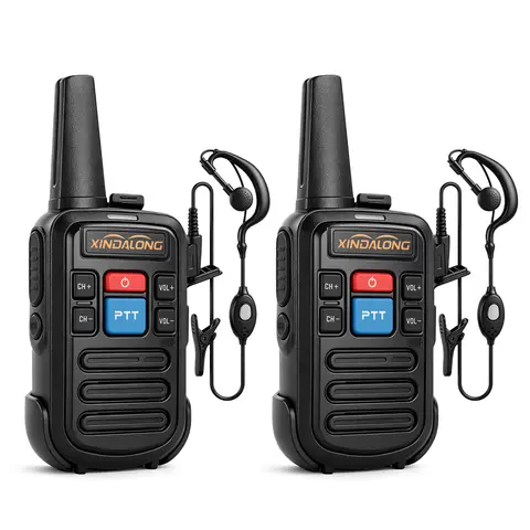 Walkie-talkie XDL-C50 portable rechargeable mini walkie-talkie, ultra-thin and ultra-light design, Two Way Radio, supports USB charging, 16 FRS channels, comes with an earphone cable.