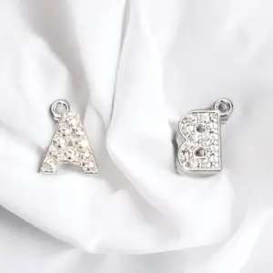Rhinestone Letter Charm