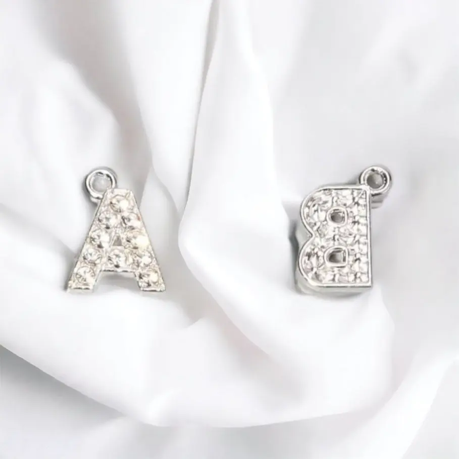 Rhinestone Letter Charm Rhinestone Letter Charm