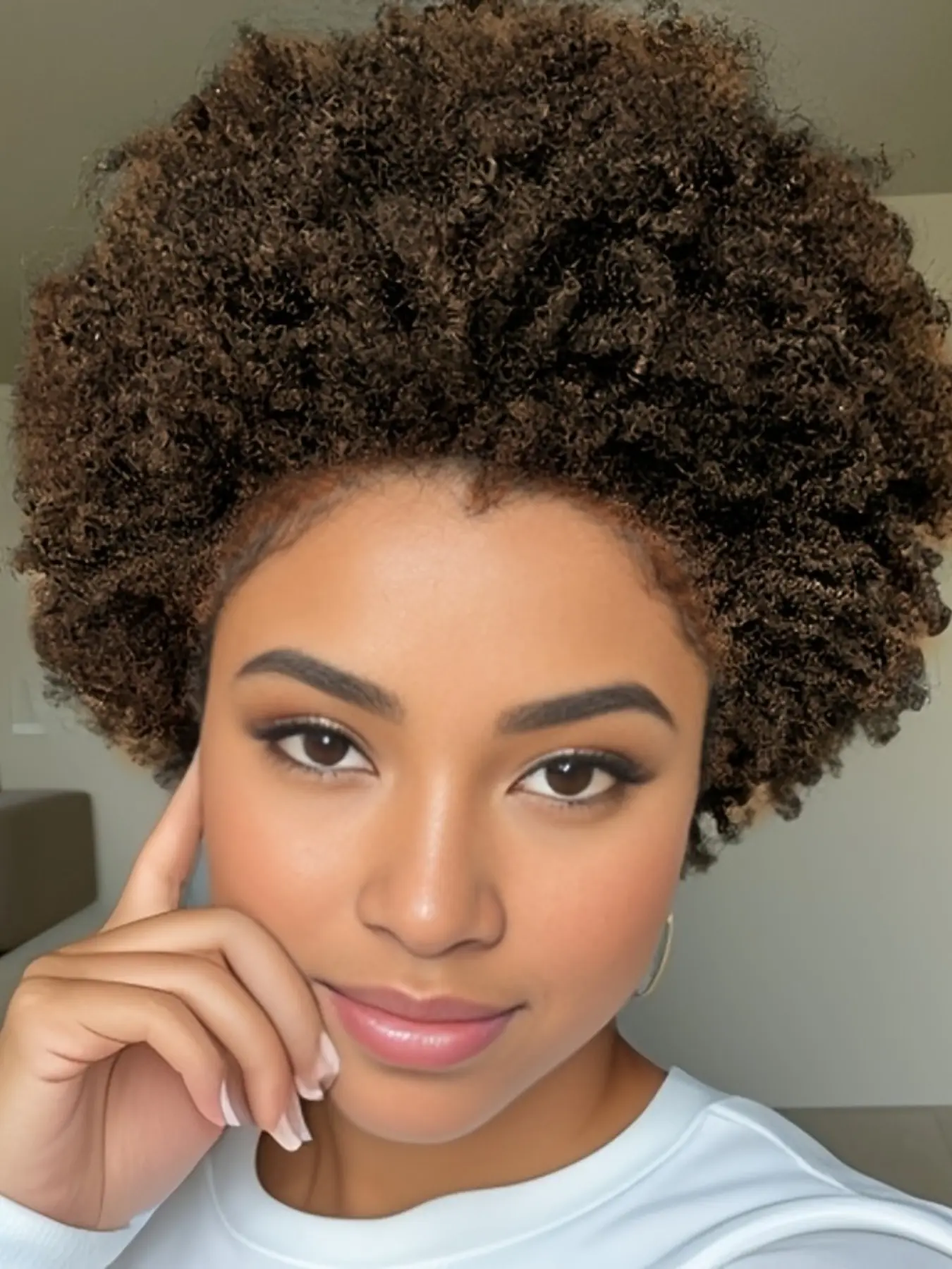 Afro Kinky Curly Human Hair Wigs Natural Looking Wigs 12 Inch Machine Made Wigs for Women Fluffy Pixie Cut Wigs Fashion Fluffy Wigs