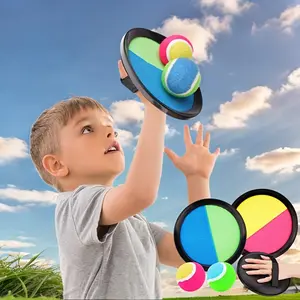 48 inch Sticky Ball Paddle for Kids Hand Held Catching And Throwing Games Fun Activity for Schools Family Interactions Throwing Catching with Sticky Disc