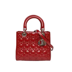 Pre-owned Dior 【Diz】DIOR Lady Five Compartments Burgundy