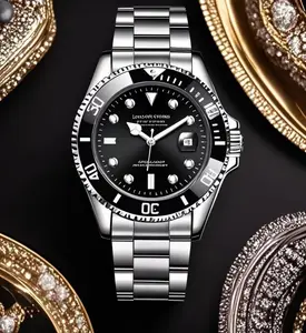 Louis poetry black water ghost High-end luxurybusiness watch Fashionable men's fully automaticwaterproof mechanical watch Styling