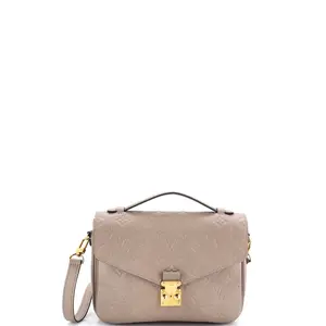 Pre-owned Louis Vuitton material Messenger Bags Pochette Metis Monogram Empreinte Leather by Rebag