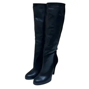 Pre-owned GUCCI Suede Small Leather Goods Leather Long Boots
