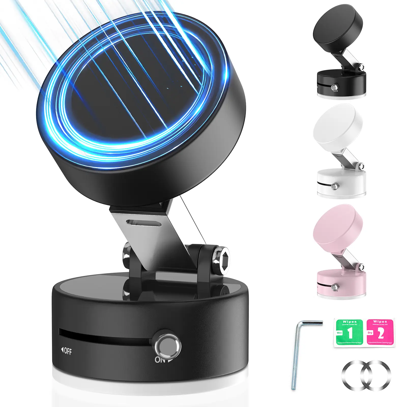 Magnetic Vacuum Phone holder ,foldable and portable design,strong magnet,suitable for smooth surfaces，Multi-Scene Use
