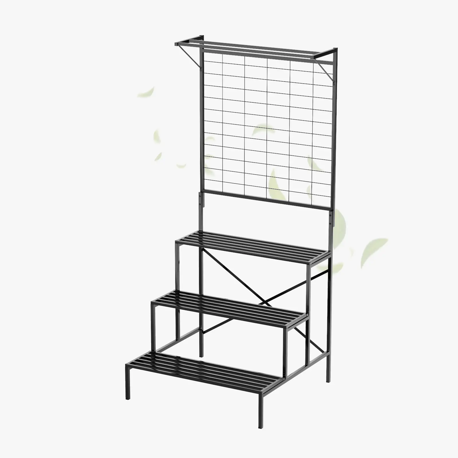 Zhongma 3 Tier Heavy Duty Plant Stand with Hanging Plant pot  shelf,Trellis,multi layer plant Holder for Home, Garden, Plant Lovers,Metal  Storage Rack Shelf/Freestanding Display Stand - TikTok Shop