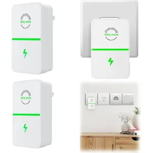 2 Pack Plug-In Power Box with US Plug – 2026 Updated Design, Compatible with 90–250V Input Range.for Home Office Surge Protector Outlet