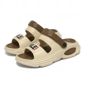 Men's Lightweight Comfort Sandals - Breathable Two-Strap Slides with Backstrap, Non-Slip Outdoor Beach Shoes & Garden Clogs for Summer 2026