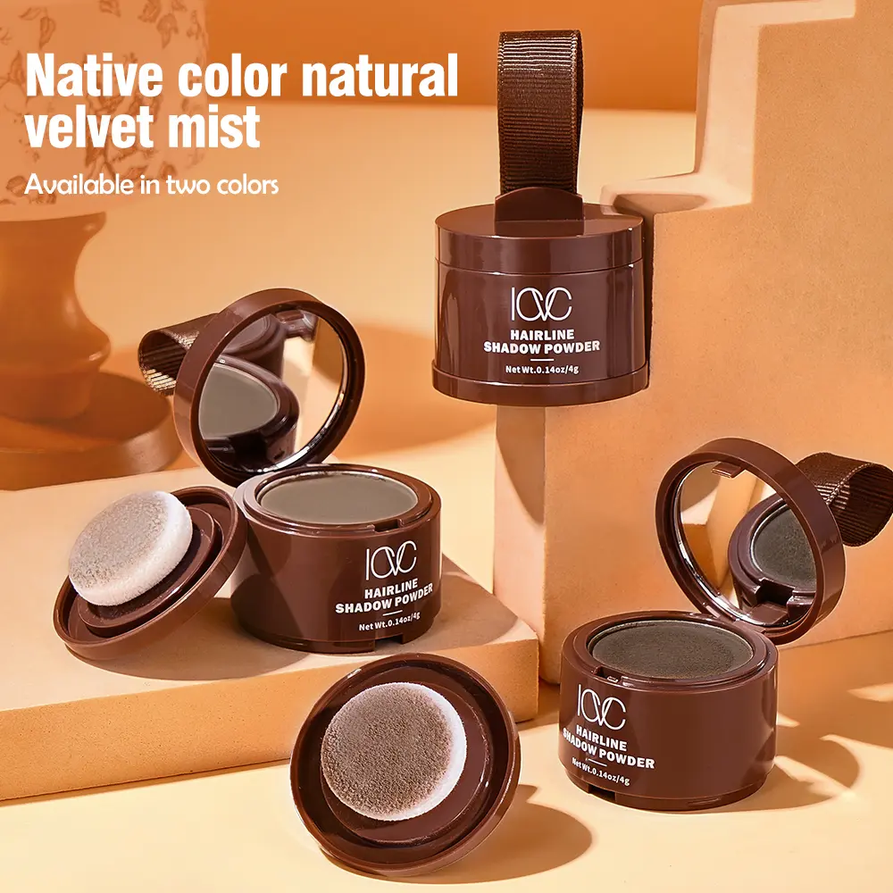 Ultra fine texture hair line powder: achieves seamless forehead contour and natural hair line coverage, long-lasting anti smudging hair line powder, lightweight and delicate texture, fills forehead gaps, and creates perfect contours