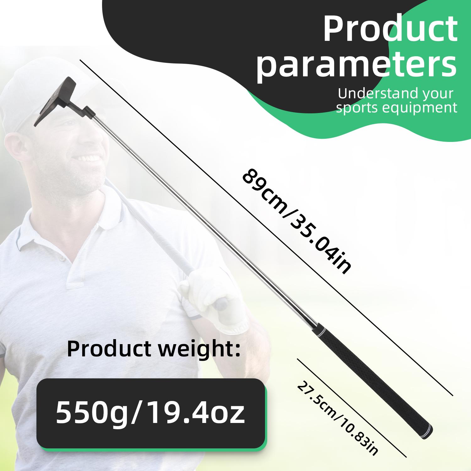 WUDAY Right-Handed Golf Putter – Super Wear-Resistant Coating (No Fading After Repeated Hitting), Premium Grip, Enhanced Aim Line for Precise Alignment – Optimized Value Putter Auto-Aligning Stability Golf Putter mallet putter