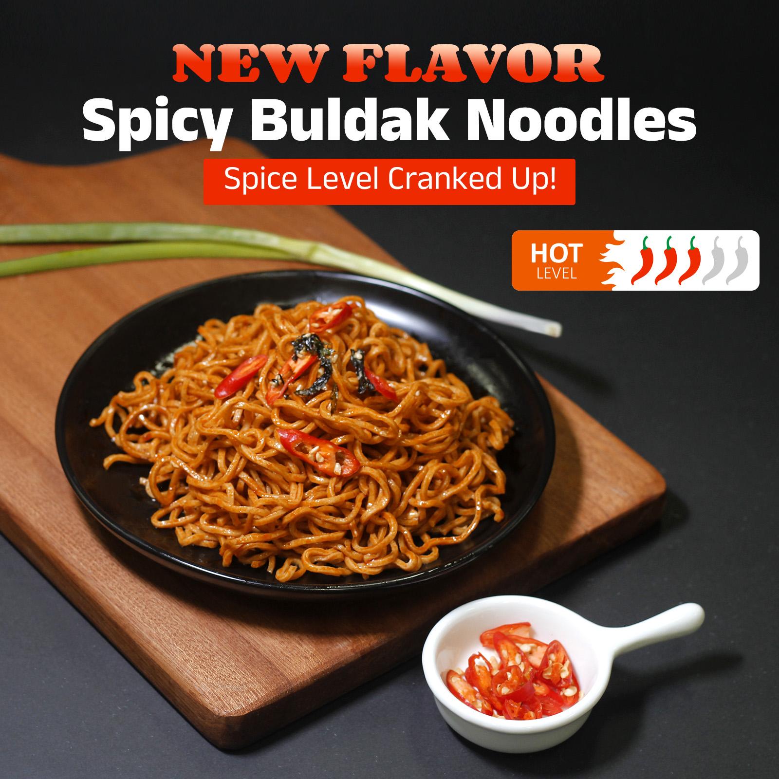 Healspot Upgraded High Protein Dry Tossed Ramen—31g Plant-Based Protein, Low Fat, Low Carb, Keto Friendly, Plant Based, Non GMO—Flavor Options: Spicy Buldak, Hot Pot or Sesame Sauce