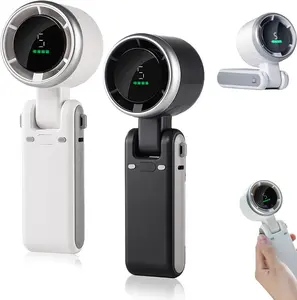 Portable Handheld Turbo Fan, Mini Ice Cooling Fan, 5 Gear Wind Hand Folding High-speed Turbine Fans, 3IN1 Hand/Desk/Neck Fans Cooling IceFan, Rechargeable Pocket Fans for Outdoor /Travel