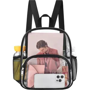 Clear Backpack for Stadium Events Clear Backpack 12x12x6 with Front Pocket for Concert Sport Events Work Travel