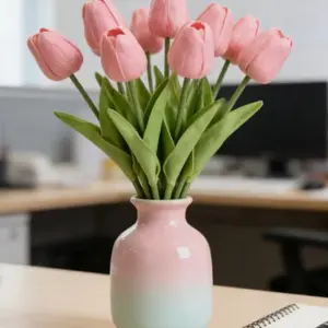 7/9/7/1PCS tulip simulation bouquet,Tulip Simulation Bouquet Set, Soft Elegant Shape, Real Delicate Touch, No Maintenance Required, Long-Lasting Preservation, Wedding & Office Decor