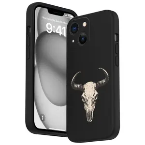 Straight Edge Phone Case for iPhone 16 Pro Max 15 Plus 14 13 12 11 XS XR Bull head Anti-Scratch Shockproof Soft Silicone Protective Cover