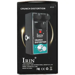 Irin British Crunch Distortion Pedal, Single Effect Guitar Effects Processor, High-Quality Sound Enhancement, Ideal for Rock Bands & Solo Performers