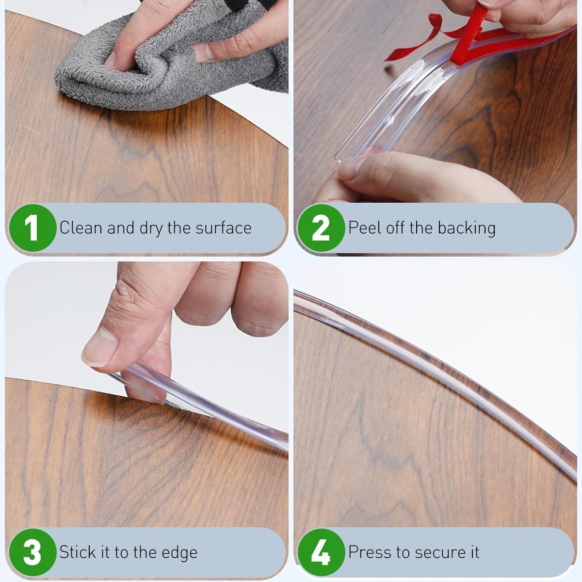 39-Foot Silicone Corner Guard, Pre-Applied Thick Soft Transparent Edge Strip, Ideal for Cabinets, Tables, And Drawers, Ensuring Kitchen Safety | Smooth End | Easy Installation, Furniture Corner Guard, Cabinet Corner Shield