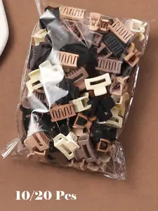 10/20pcs 2.5cm Fashionable Mini Hair Clips, Versatile Bangs Clip, Small Simple Hair Claw Clamp, Retro Vintage Style Hair Jaw Clip Hair Clamps Hair Clutch Hair Catcher Clip, Hair Clip Set, School Stuff, College