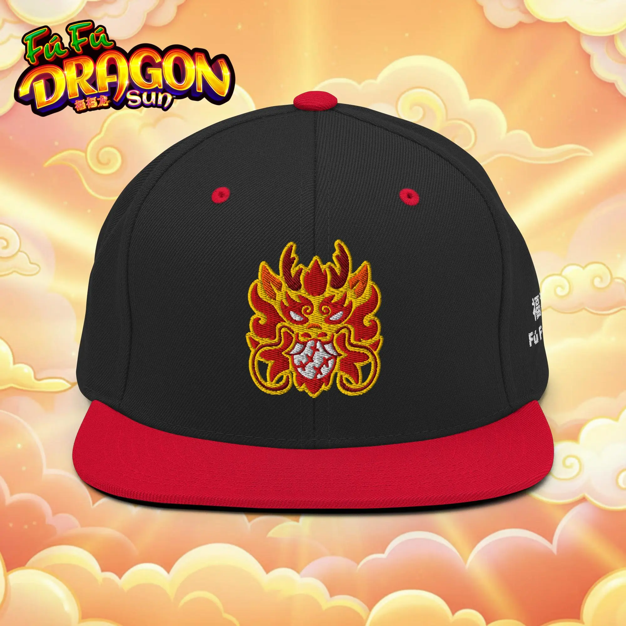 Fú Fú Dragon Sun Embroidered Snapback