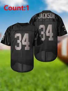 Men's New Rugby Sports Training Shirt V-Neck Short Sleeve American Football Jersey, Casual Loose-Fitting All Seasons, Letter Pattern Jersey Top