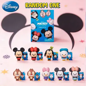 1PC Disney Officially Licensed 3D PVC Pendant Bracelet Blind Box Mystery Random Character Collectible Mickey Minnie Goofy Donald Chip Dale Daisy Birthday Christmas Gift