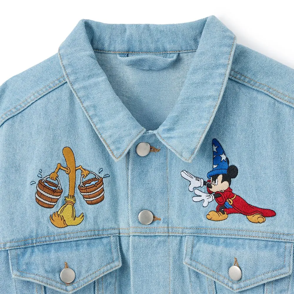 Disney Store Sorcerer Mickey Mouse Denim Jacket for Adults