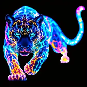 1/2/3pcs Creative Cheetah Design Feline Heat Transfers - Washable, Ready-to-Use Heat Transfers for T-Shirts, Masks, Jeans and Backpacks