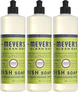 MRS. MEYER'S CLEAN DAY Liquid Dish Soap, Biodegradable Formula, Lemon Verbena, 16 fl. oz