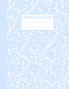 Baby Blue Marble Composition Notebook: Wide Ruled Pastel Blue | Cute Aesthetic School Supplies for Boys, Girls, Kids, and Teens | 8.5 x 11 inches 110 Pages