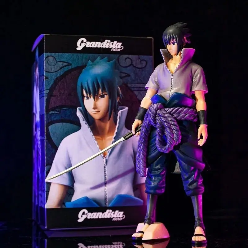 29cm Anime Sasuke Figurine Uchiha Cartoon Toy PVC Model Gift Children's Toy Doll
