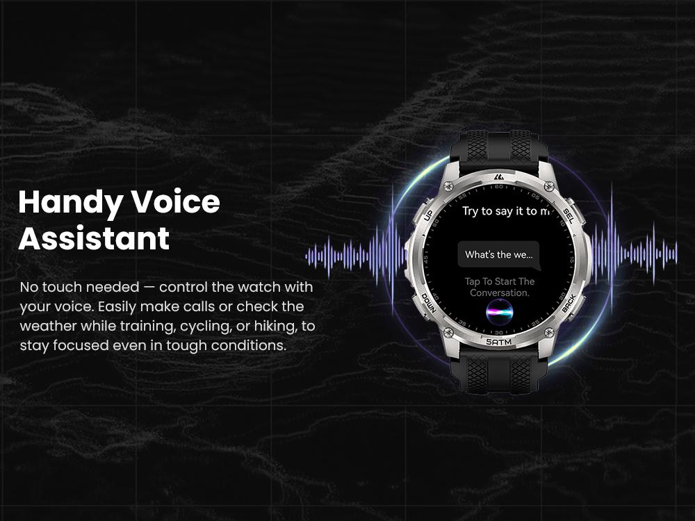 KOSPET Tank T4C Smart Watch for Men with LED Flashlight, 1.5” AMOLED Display, Dual-Band GPS&Compass, 50-Days Battery, 24/7 Heart Rate/Sleep Monitor, 50m Waterproof, Bluetooth Call/Walkie-Talkie