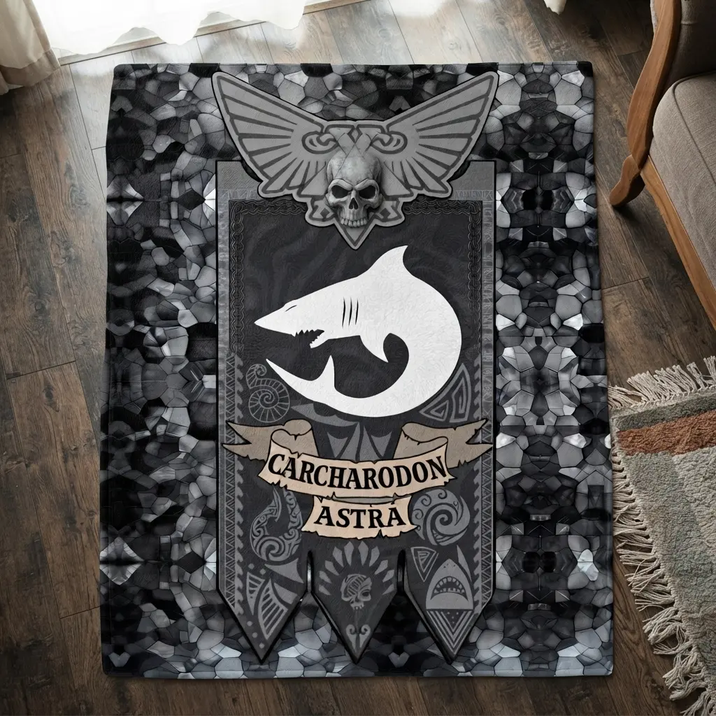 Warhammer 40K Cacharodon Astra Flannel Blanket, Soft Warm Throw Blanket for Sofa, Gift for fan