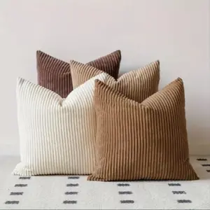 4 Piece Pillow Cover Set, Simple Fashion Nordic Striped Design, Hot Sofa Cushion Covers, Modern Home Decor Accessories