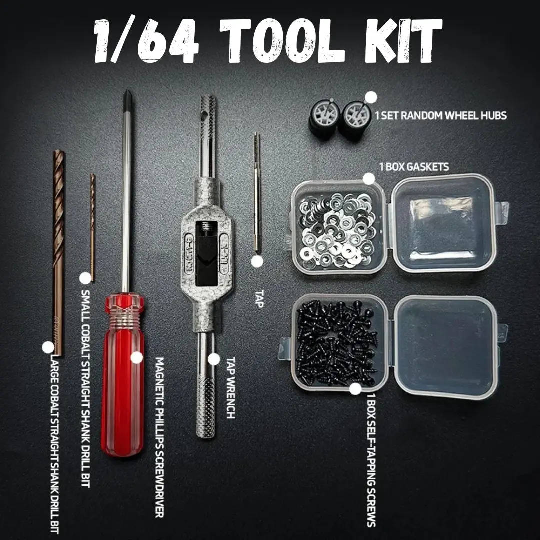 1/64 Wheel Hub Modification Tool Kit Diecast Model Car Disassemble Beginner to Advanced the tool Package Fixing Tool