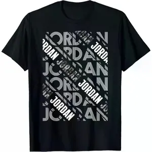 Black T - shirt with Distinctive "JORDAN" Graphic Design
