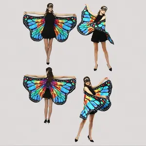 Small Butterfly Shawl Print, Small Butterfly Wings Costume Prop, Perfect for Ballroom Dance Parties, Festival, Accessories