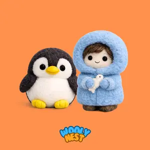 DIY Wool Felting Kit: Arctic Companions (Penguin and Ice Fisher)