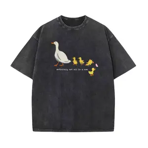 Casual Novelty Print Tee – "Definitely Not All in a Row" Quote, Stretch Fabric for Outdoors